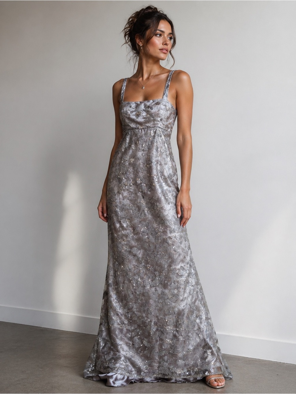 NWT MONTAGE BY MON CHERI 116946 sequin lace beaded chiffon gown dress sz 10